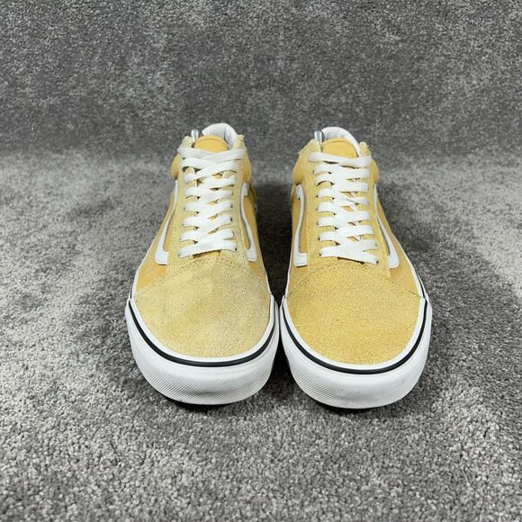 VANS Old Skool Mens Size 11 Yellow Canvas Suede Low-Top Skate Shoes Used - Picture 3 of 11